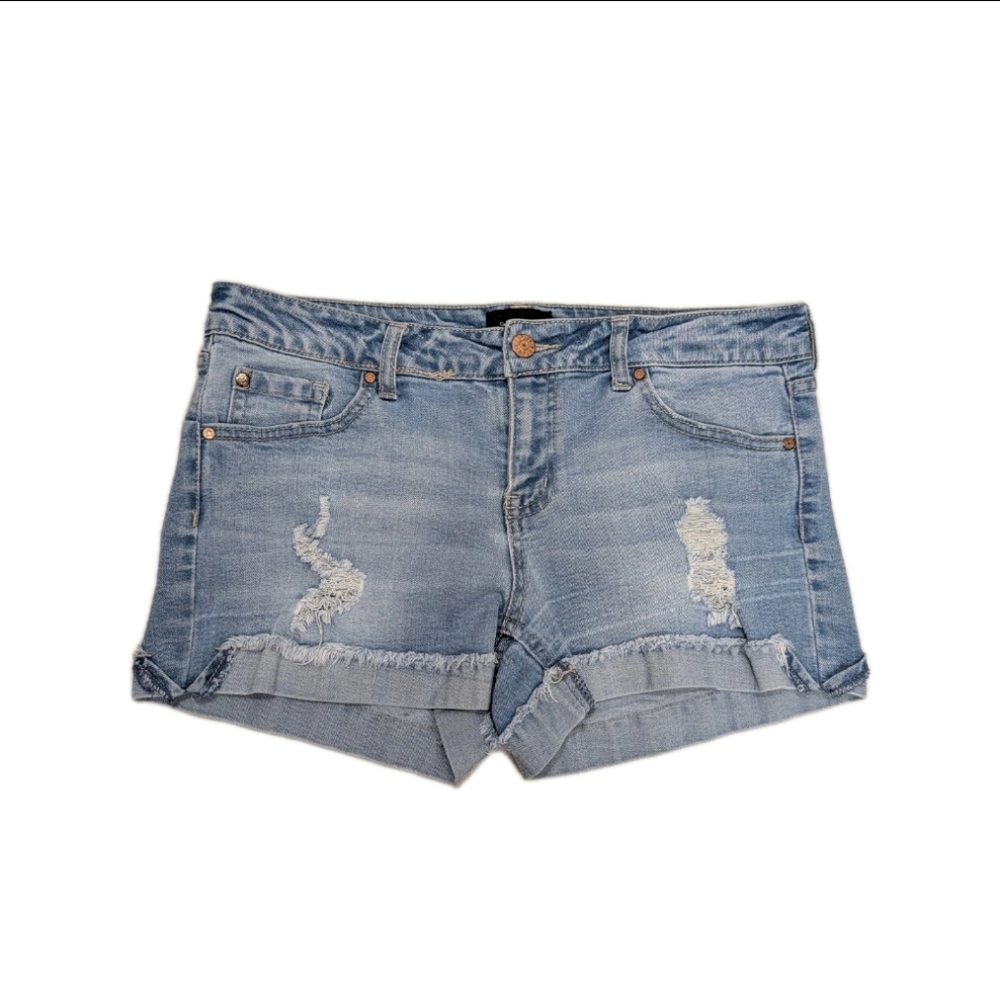 Celebrity Pink Denim Micro Mini Shorts 7 / 28 90s Y2K Grunge Sk1